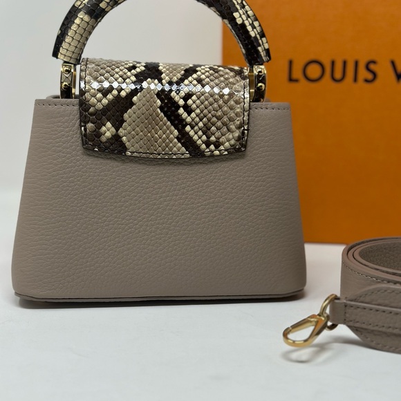 Louis Vuitton Exotic Capucine Mini Phyton Snake Leather New - Picture 4 of 13